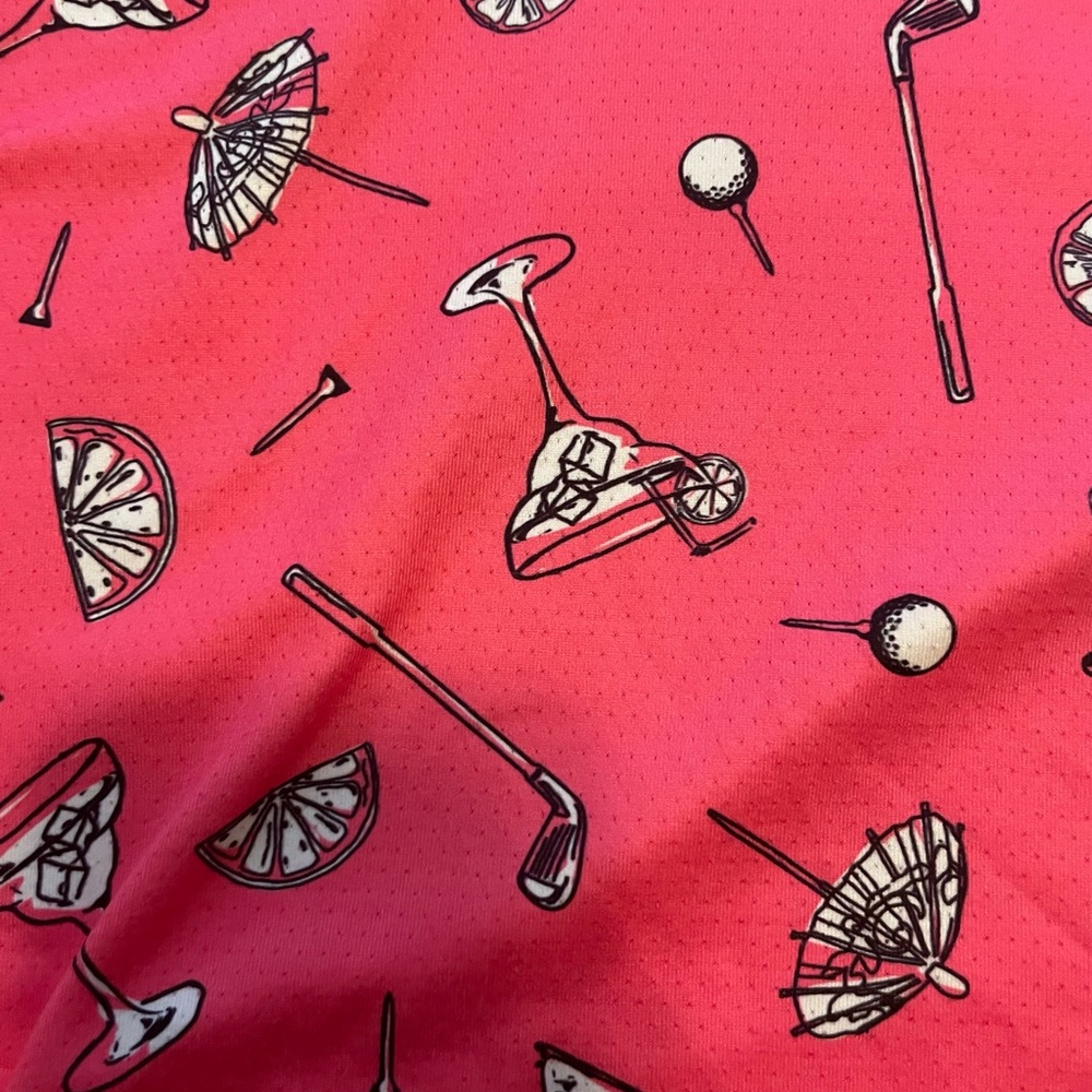 Chaps Men’s Pink Golf-Print Performance Polo - Picture 6 of 6